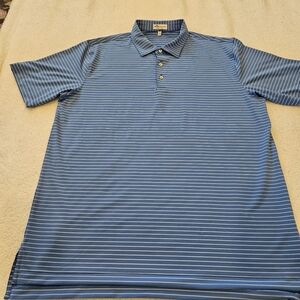 Peter Millar Crown Sport Summer Comfort Performance Striped Polo Size XL
